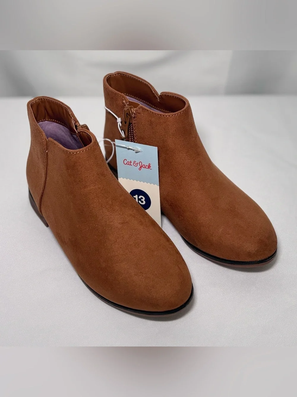 Cat & Jack Penelope Cognac Suede Ankle Boots